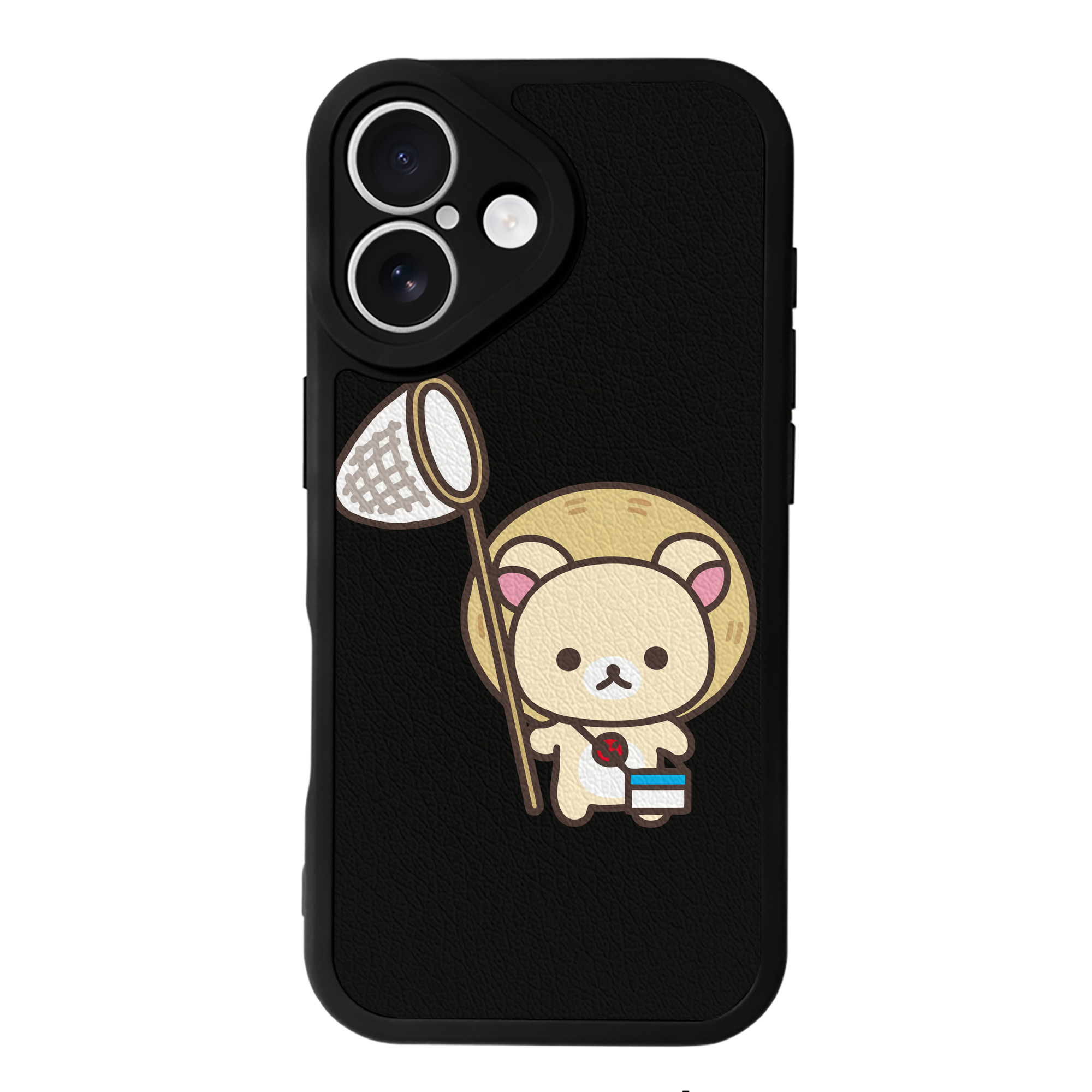 （画像用） リラックマ リラックマ キイロイトリ Rilakkuma Korilakkuma Kiiroitori 【iPhone 16シリーズ対応】シリコンスマホケース（レザー調） 材質：シリコン